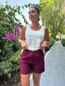 Şehir Boy Pile Ve Cep Detaylı Kumaş Şort thumbnail 12