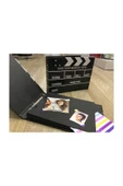 Dekoratif Sinema Klaket Tasarımlı Fotoğraf Albümü Anı Defteri Etiket Hediyeli thumbnail 4