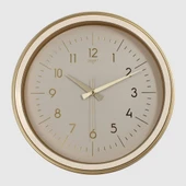 Dekoratif Duvar Saati Krem/Gold Renk Çerçeve 36 CM thumbnail 1