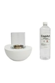 CopArt Meta Beyaz Biyoetanol Masaüstü Şömine - 1 Lt Yakıt Hediyeli thumbnail 2