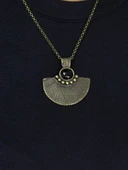 Doğal Taş Oniks Doğal Taşlı Desenli Otantik Kadın Kolye 45 Cm Zincirli euk26o thumbnail 2