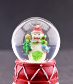 Sevgiliye Yeni Yıl Hediyesi 2026 Kardan Adam Temalı Mini Boy Işıklı Yılbaşı Kar Küresi 6.5 cm thumbnail 2