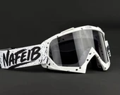 Nafeıb Kross Bisiklet Motosiklet Kask Gözlüğü Kayak Paten Gözlüğü Beyaz Renkli Gözlük thumbnail 1