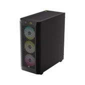 CORSAIR 480T RGB Airflow CX750 750W 80Plus Bronze 3XAR120 Temperli Camlı Mid-Tower Gaming Kasa-CC-9020168-EU thumbnail 3