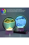 Led Işıklı Kum Saati Ev Ofis Dekorasyonu Hediye 7 Inç Kum Sanatı 3d Gece Lambası Kum Sanatı Yeşil thumbnail 8
