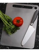 Paslanmaz Çelik Kesme Tahtası 34x24 cm – Kaymaz Silikon Ayaklı, Hijyenik, Bulaşık Makinesinde Yıkanabilir thumbnail 1