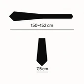 Brianze 7.5 Cm Yeşil Lacivert Çizgili Kravat Mendil Set thumbnail 3