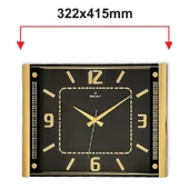 Dekoratif Duvar Saati Siyah/Gold Renk Çerçeve thumbnail 2