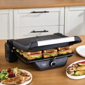 Karaca Gastro Classic Izgara ve Tost Makinesi Matte Black 6 Dilim Kapasiteli thumbnail 2