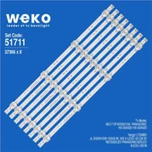 Wkset-6711 37366X8 Jl.D50041330-105As-M_V02  8 Adet Led Bar ( Tvnizin içindeki led barla aynısı olduğunu görmeden almayınız. Led bar ürünlerinde paket açıldığında iade kabul edilmemektedir. ) thumbnail 1