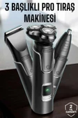 LitaeTrend Yüksek Performanslı 3 Başlıklı Profesyonel Tıraş Makinesi thumbnail 1