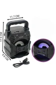 LitaeTrend Işıklı Bluetooth Hoparlör Ses Bombası Taşınabilir Yüksek Ses Kaliteli Radyo Özelliği thumbnail 5