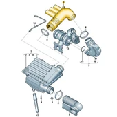 Audi Q3 2012-2014 1.4TSi Emme Hava Kılavuz Borusu 04E129651C thumbnail 2