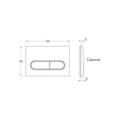 Kale Versus Gömme Rezervuar Seti (Mat Krom Capsule Panel+V200 Stop Valf) thumbnail 4