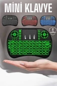 LitaeTrend TV Uyumlu Mini Klavye Q Klavye Işıklı Tüm Cihazlara Uyumlu thumbnail 1