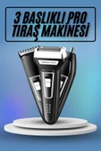 LitaeTrend Kulak Burun Kıl Kesme Ense Yanak Tıraş Seti 3 Başlıklı Profesyonel thumbnail 1