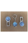 Volkswagen Uyumlu İkaz Ses Susturucu Metal Toka 1 Çift ve 1 Adet Anahtarlık thumbnail 3