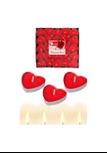 Kalpli Mum 50 Adet Kırmızı Kalpli Mum Düğün Nişan Kına Gecesi Stokta thumbnail 1