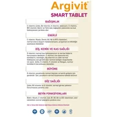Argivit Smart Tablet 30 Tablet - Fosfatidilserin, Kolin, L-Arginin, Multivitamin ve Multimineral thumbnail 6