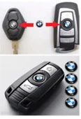 BMW Araç Anahtar Logo Amblemi (11mm)  4 Adet DAMLA ETİKET thumbnail 1