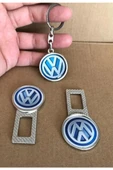 Volkswagen Uyumlu İkaz Ses Susturucu Metal Toka 1 Çift ve 1 Adet Anahtarlık thumbnail 2