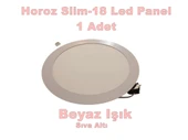 HOROZ Slim-18 18w BEYAZ Yuvarlak Led Panel Spot Beyaz Kasa 6400k Sıva Altı S.A. 220v IP20 thumbnail 3