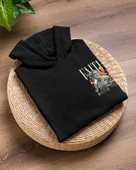 Soyut Tasarım Baskılı, Unisex Kapüşonlu Regular Hoddie Kangru Sweat thumbnail 3