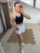 Yırtıklı Likralı Jean Şort thumbnail 11