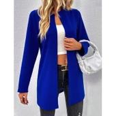Lucky Life Kadın Uzun Kollu önü Açık Uzun Modal Ceket thumbnail 5