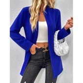 Lucky Life Kadın Uzun Kollu önü Açık Uzun Modal Ceket thumbnail 4