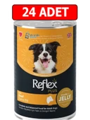 Reflex plus beef dana etli köpek konserve 24adet 400gr chunks in jelly köpek yaş mama jöle içinde et thumbnail 1