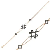 925 Ayar Gümüş Rose Dört Vavlı Bileklik BR0460277 (770770) thumbnail 1