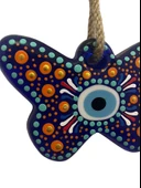 NEVCE STORE Kelebek Figürlü Cam Nazar Boncuğu El Yapımı Hediyelik Süs Dekoratif thumbnail 4