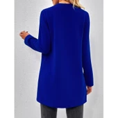 Lucky Life Kadın Uzun Kollu önü Açık Uzun Modal Ceket thumbnail 6