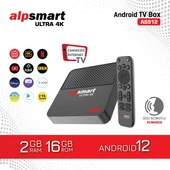 AS512 Android Tv Box Ses Komutlu Kumandalı 2GB Ram 16 GB Hafıza Android 12 thumbnail 3