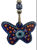 NEVCE STORE Kelebek Figürlü Cam Nazar Boncuğu El Yapımı Hediyelik Süs Dekoratif thumbnail 2