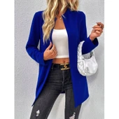 Lucky Life Kadın Uzun Kollu önü Açık Uzun Modal Ceket thumbnail 3