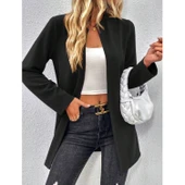 Lucky Life Kadın Uzun Kollu önü Açık Uzun Modal Ceket thumbnail 5