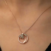 925 Ayar Gümüş Papatya Seviyor  Gümüş Kolye T4602 (770770) thumbnail 2