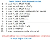 Pembe Beyaz 8 Kişilik Doğum Günü Seti thumbnail 2