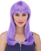 Mor Renk Uzun Düz Parti Peruğu (5358) thumbnail 1