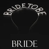 Kristal Taşlı Gümüş Renk Bride To Be Gelin Tacı (5358) thumbnail 2