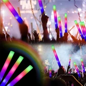 Led Işıklı Rengarenk Sünger Parti Çubuk Işıklı Kauçuk Sopa 46 cm (5358) thumbnail 2