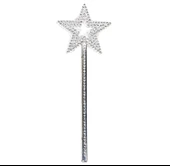 Yıldız Model Peri Asası Melek Asası Prenses Asası Metalize Gümüş Renk (5358) thumbnail 1