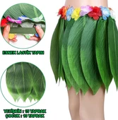Tropikal Esintili Hawaii Yapraklı Parti Eteği Yetişkin Boy (5358) thumbnail 2