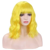 Sarı Renk Uzun Dalgalı Parti Peruğu (5358) thumbnail 2
