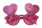 Pembe Renk Sim İşlenmiş Kalp Figürlü Yılbaşı Parti Gözlüğü (5358) thumbnail 1