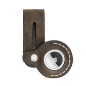 Apple AirTag Uyumlu Deri Anahtarlık Beta AA16 Kahve thumbnail 2