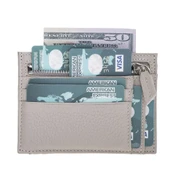 Zip Deri Fermuarlı Kartlık ZPCH ERC3 Bej thumbnail 1