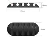 Kablo Tutucu 5 Kanallı 3lü Siyah (5358) thumbnail 2